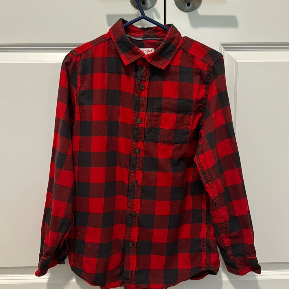 Boys, cat and Jack button up flannel